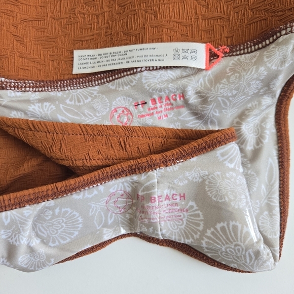 New Free People Farrah Dylan Honey Ginger Swim Bikini Bottoms Size Medium - Picture 13 of 13